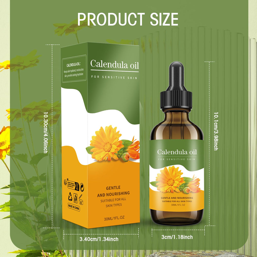 Bmrewax Calendula Oil texture shown as fast-absorbing and light.