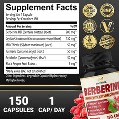 BMVINVOL Berberine cinnamon turmeric blend bottle supports daily wellness