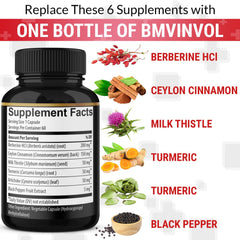 BMVINVOL black pepper boosts absorption in berberine capsules