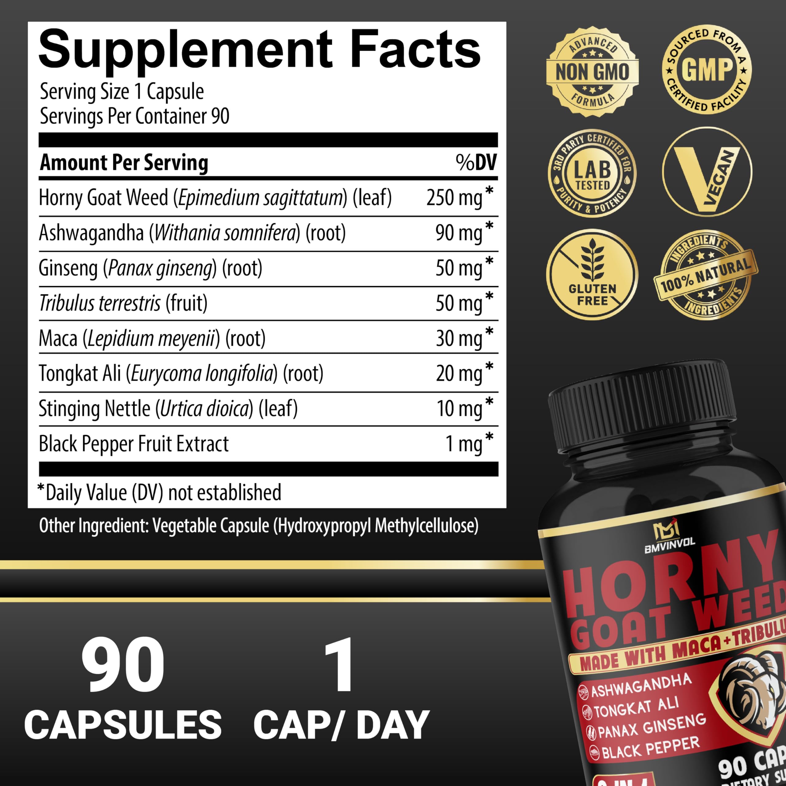 BMVINVOL capsules being poured into a hand for easy daily use.