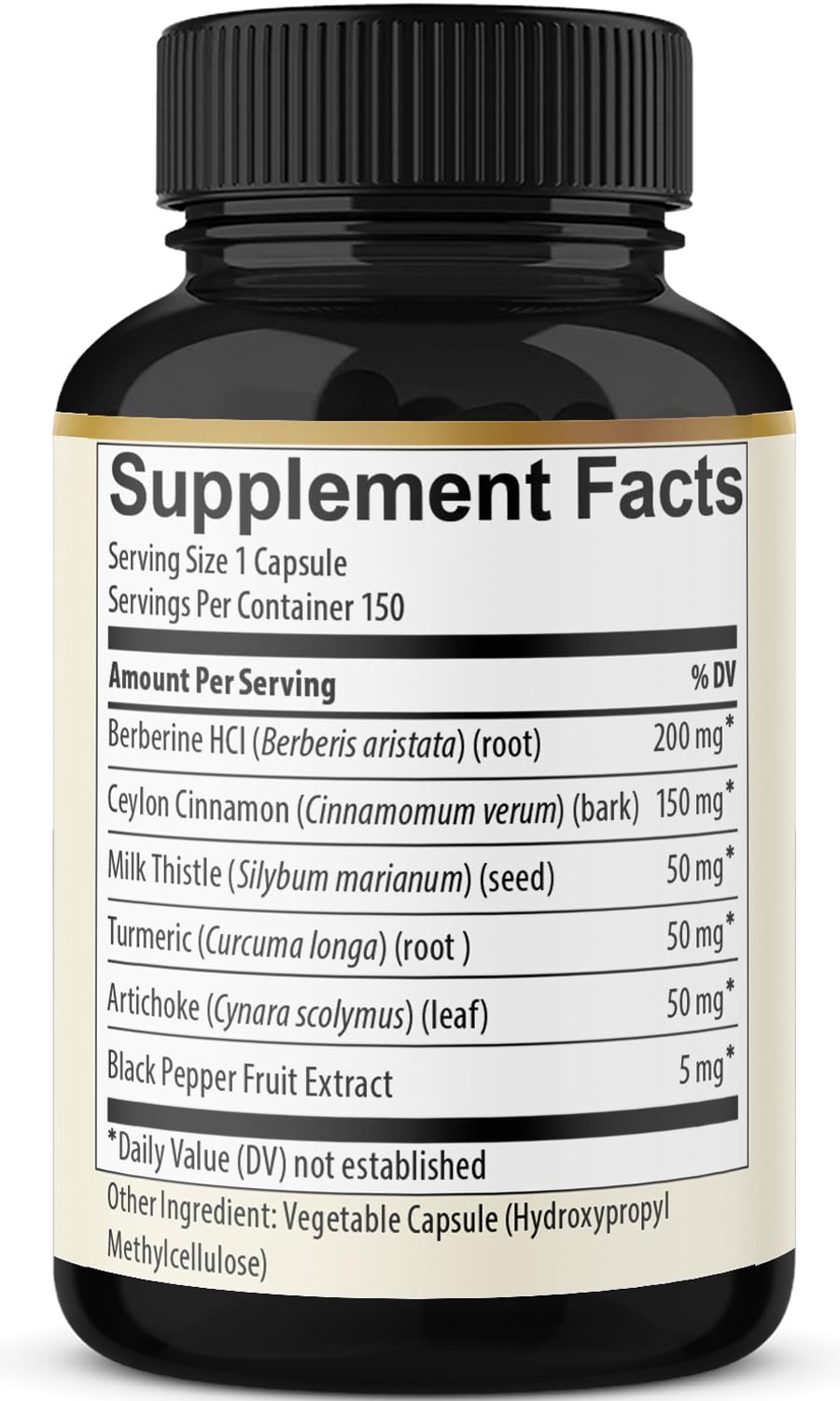 BMVINVOL Clear label with ingredient list and supplement facts