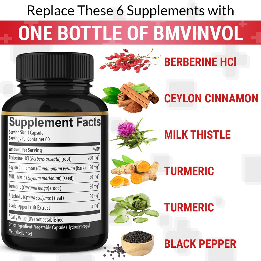 BMVINVOL milk thistle turmeric capsules with earthy aroma for daily ritual