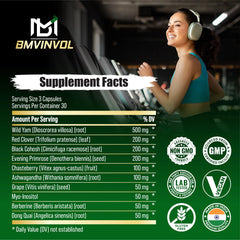 BMVINVOL Wild Yam capsules packaging ready for daily use.