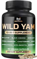 BMVINVOL Wild Yam Supplement bottle with 90 capsules for daily balance.