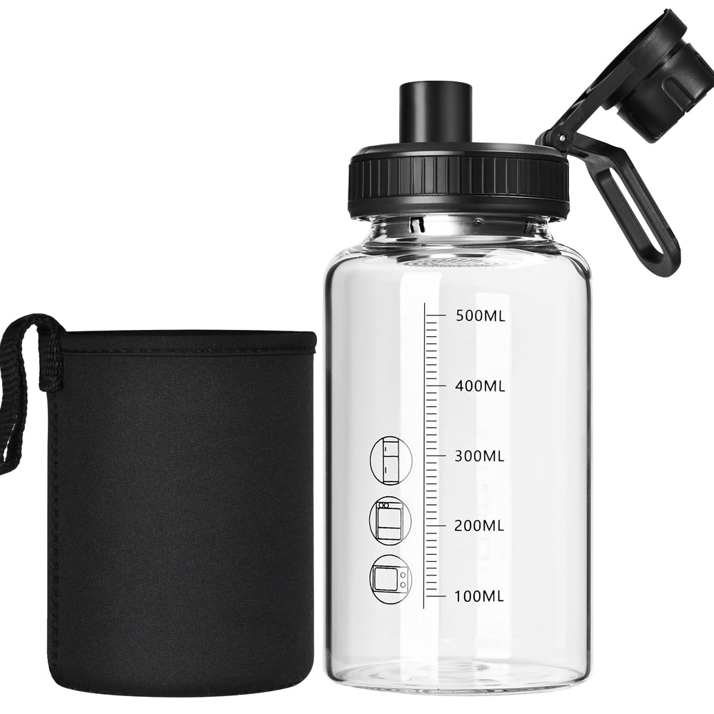 BNCWCQZ botella de vidrio 22oz vista frontal para batidos proteicos
