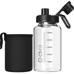 BNCWCQZ botella de vidrio 22oz vista frontal para batidos proteicos