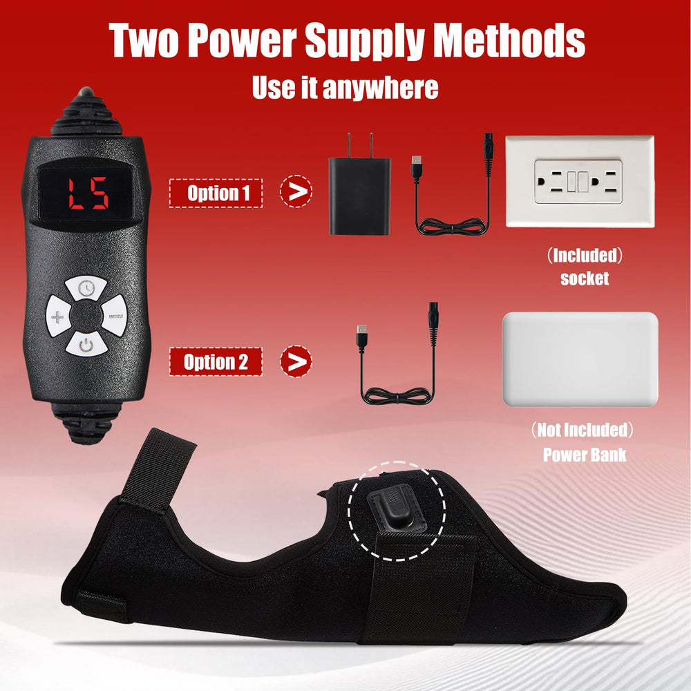 Bnlei wearable red light wrap on foot delivering soothing warmth for tired feet