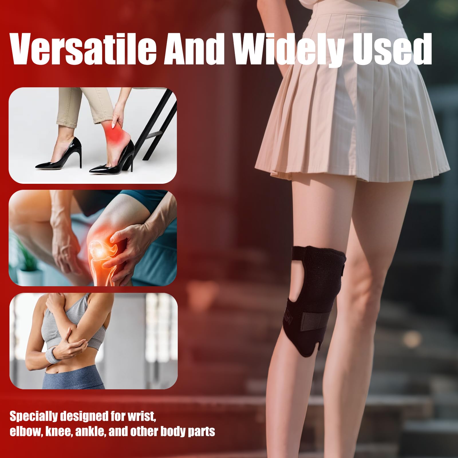 Bnlei wearable red light wrap on knee highlights potential joint comfort