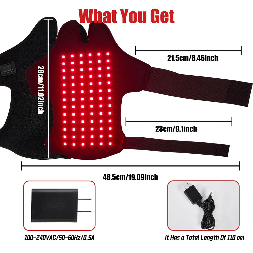 Bnlei wearable red light wrap with remote control for easy customization