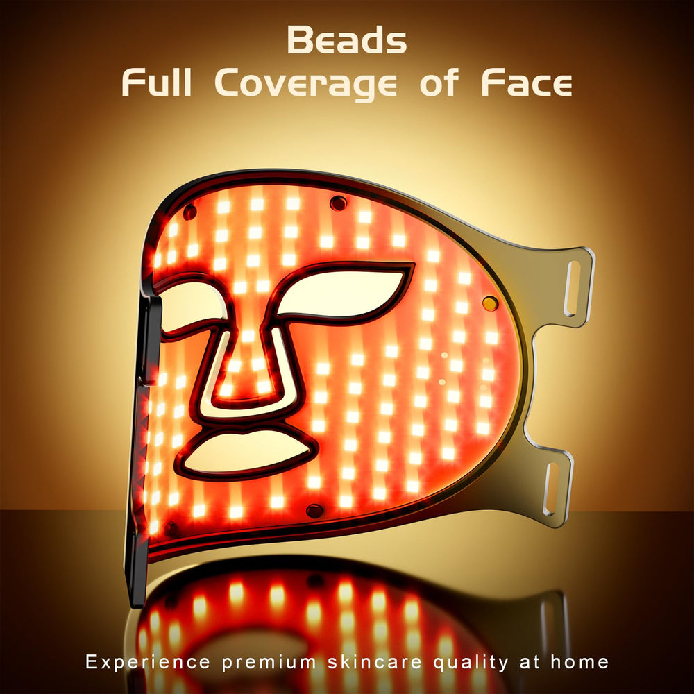 Close-up of 400 LED beads delivering broad facial coverage with even light