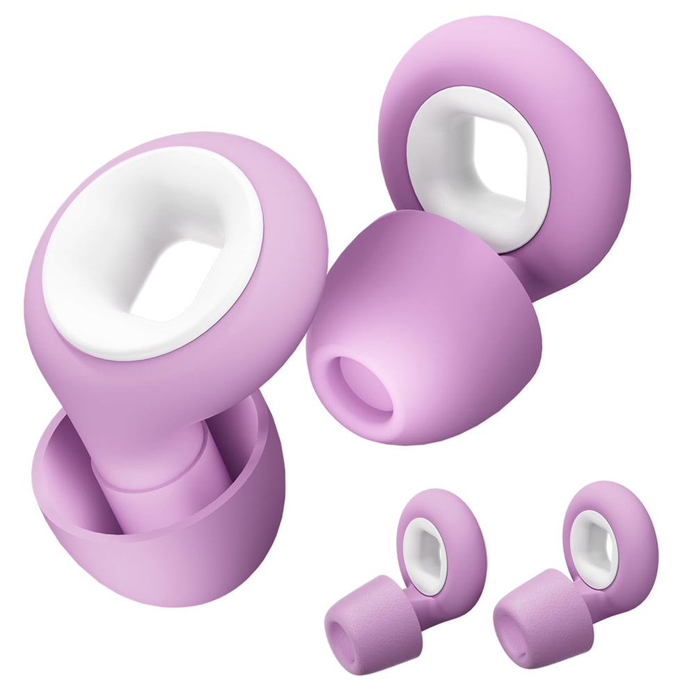 BNU concert ear plugs with purple silicone ring for chic hearing protection.