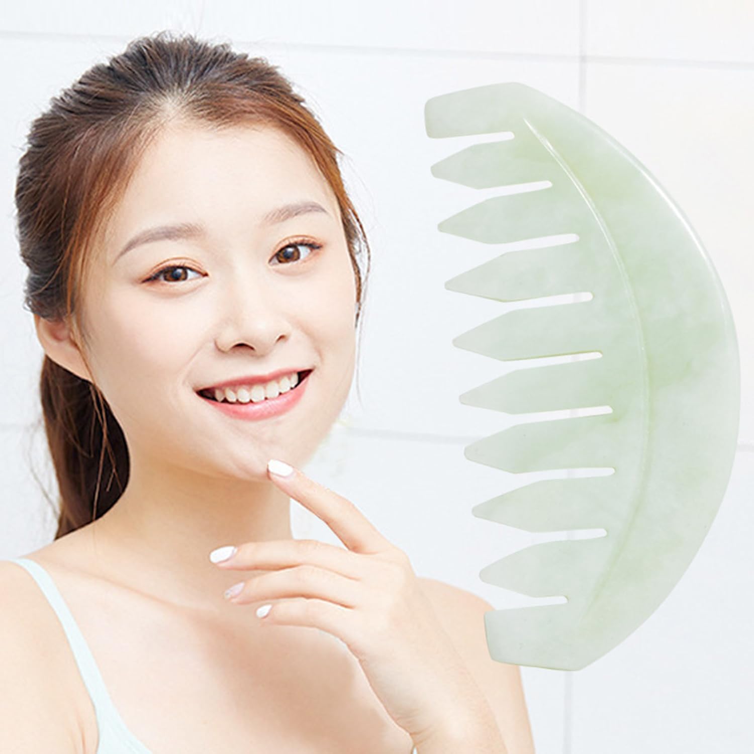 BoAn jade massager with smooth surface for gentle skin contact