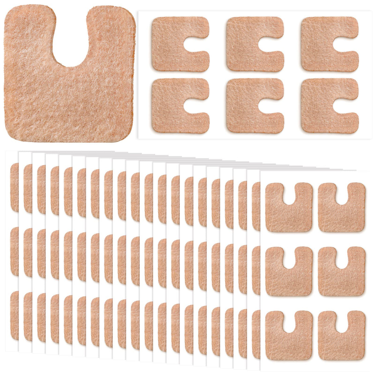 Boao callus pads pack in soft felt U-shape for daily foot comfort