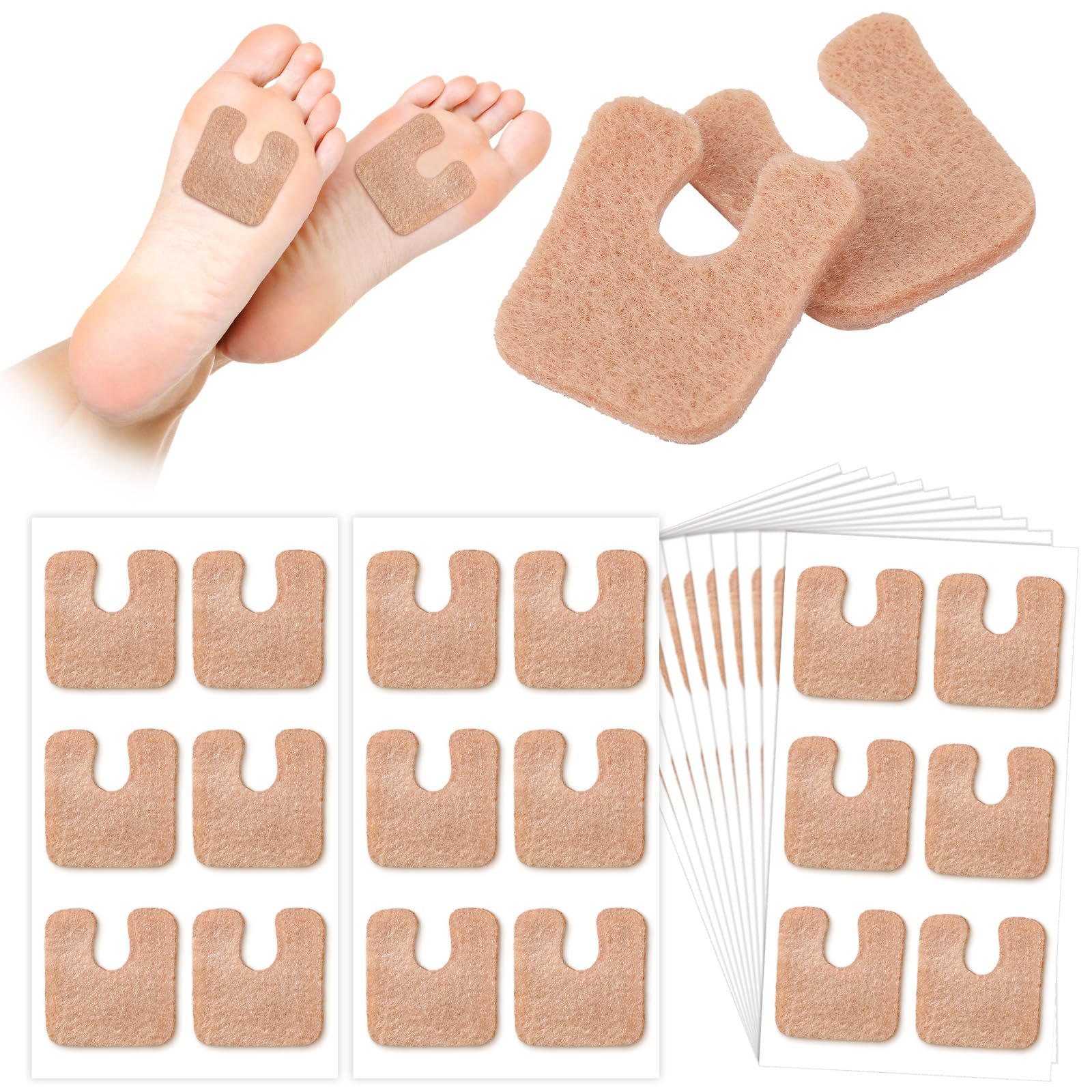 Boao callus pads in a 60-pack layout for daily foot comfort.