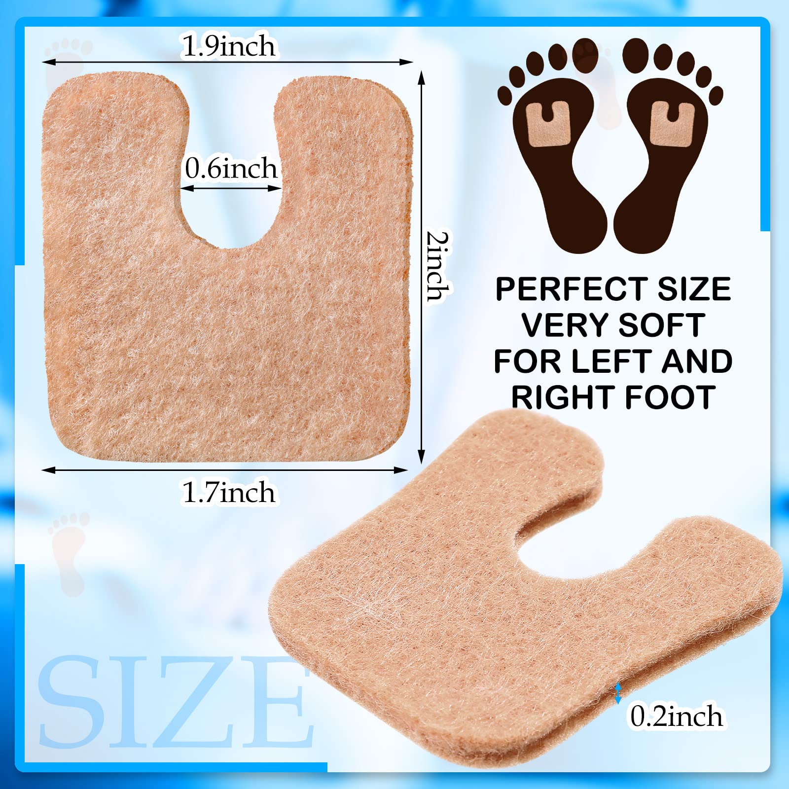 Boao U-shaped corn pad with adhesive for heel and sole protection
