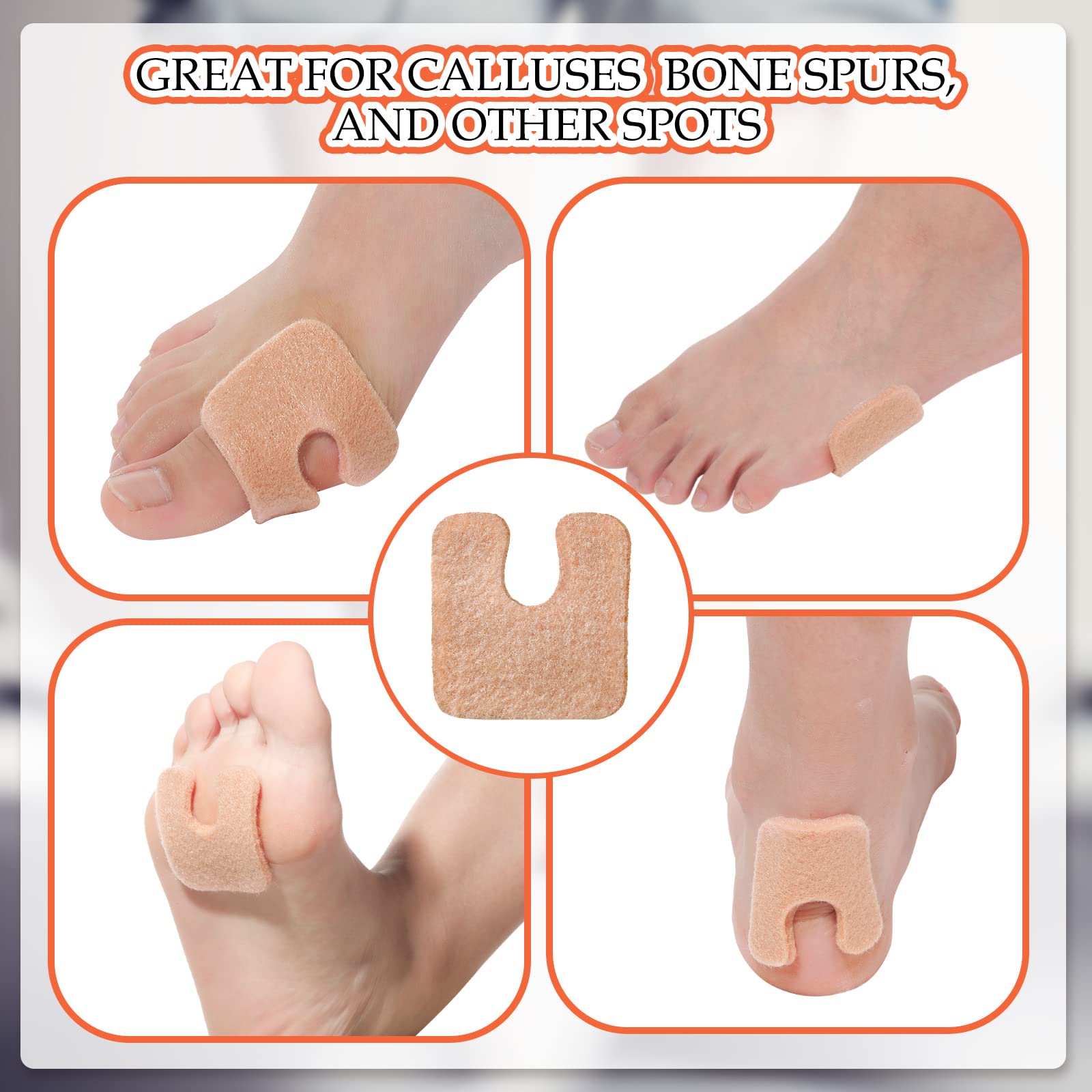 Boao U-shaped pad on insole demonstrates easy direct-application before shoes.