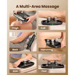 BOB AND BRAD A1 device used on shoulders and back for multi-area massage
