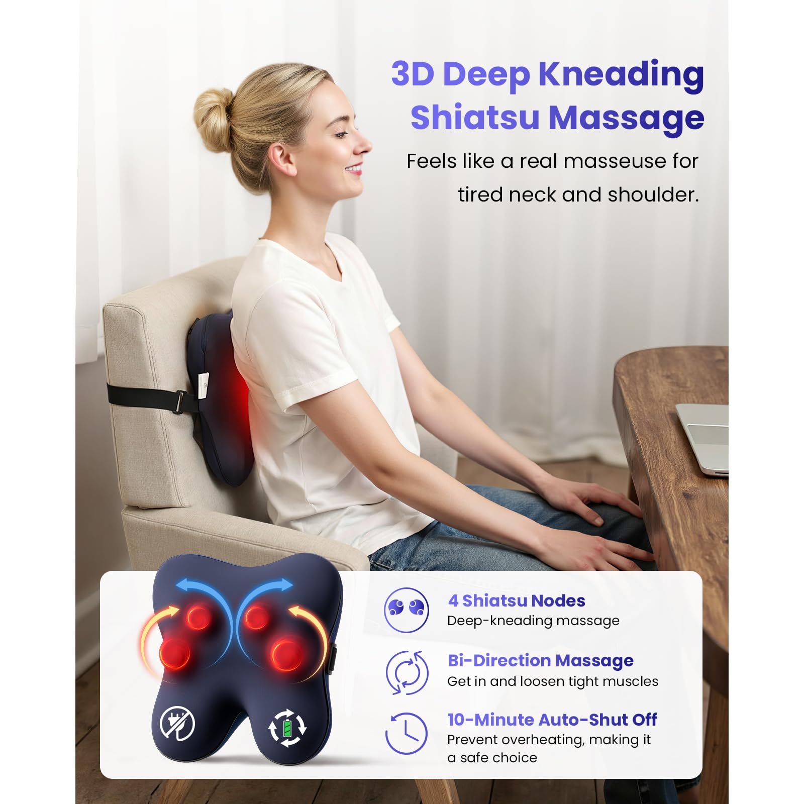 BOB AND BRAD adjustable strap keeps massager in place