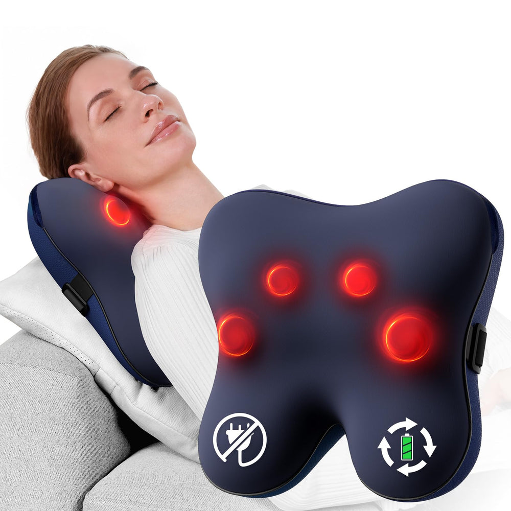 BOB AND BRAD cordless back massager with heat for deep tissue relief