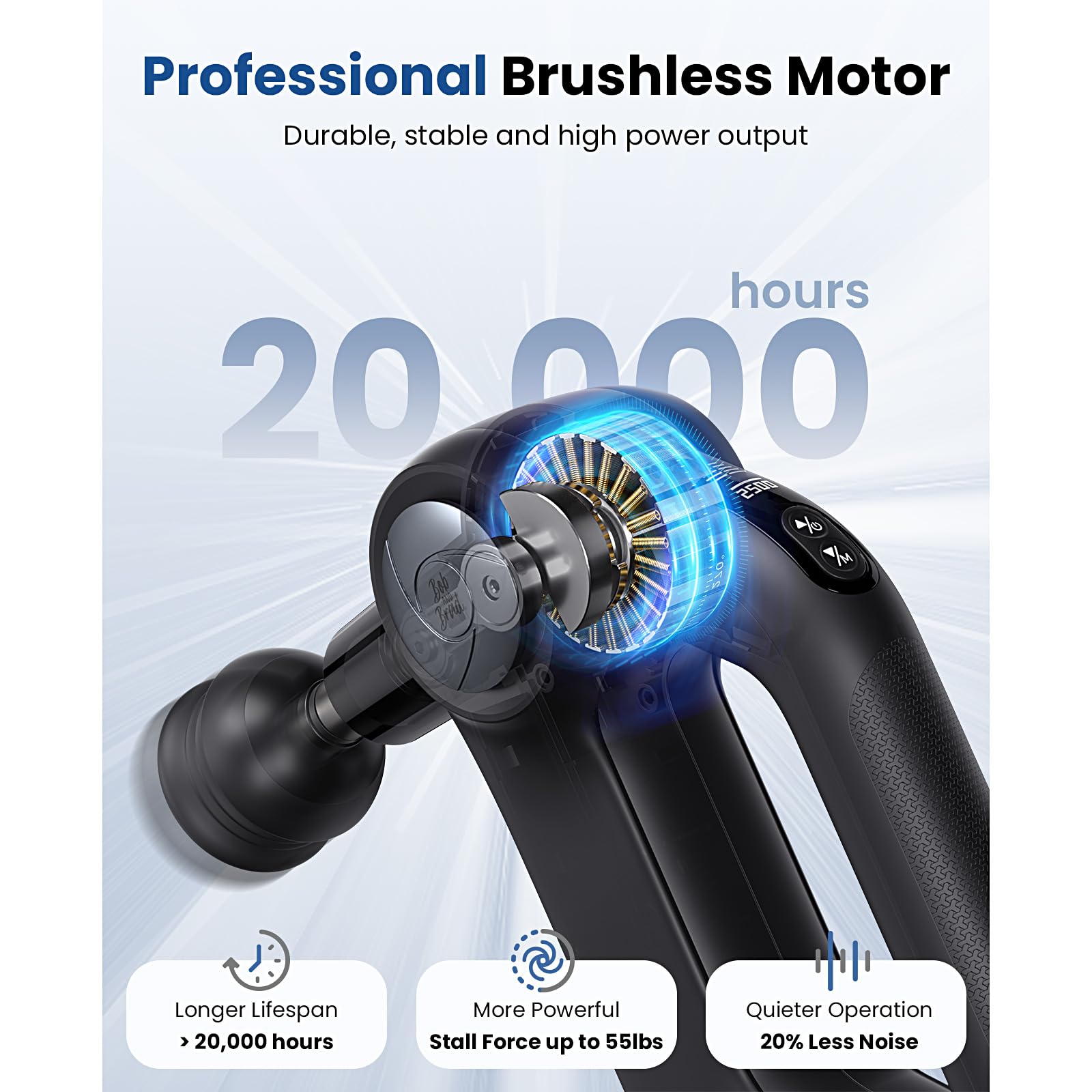 Bob and Brad D5 Pro OLED control screen for easy mode and speed selection.