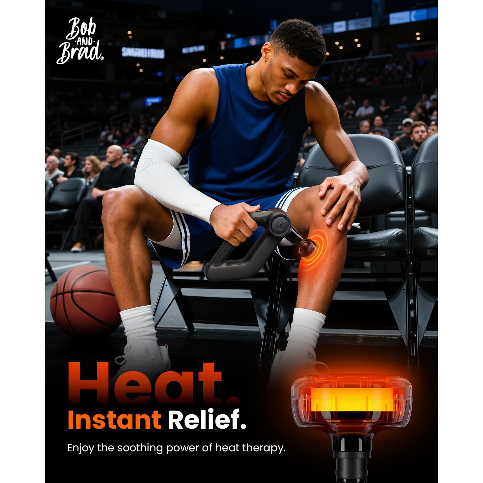 BOB AND BRAD D5 Pro Plus 13mm amplitude delivers deep tissue percussion for soreness relief.