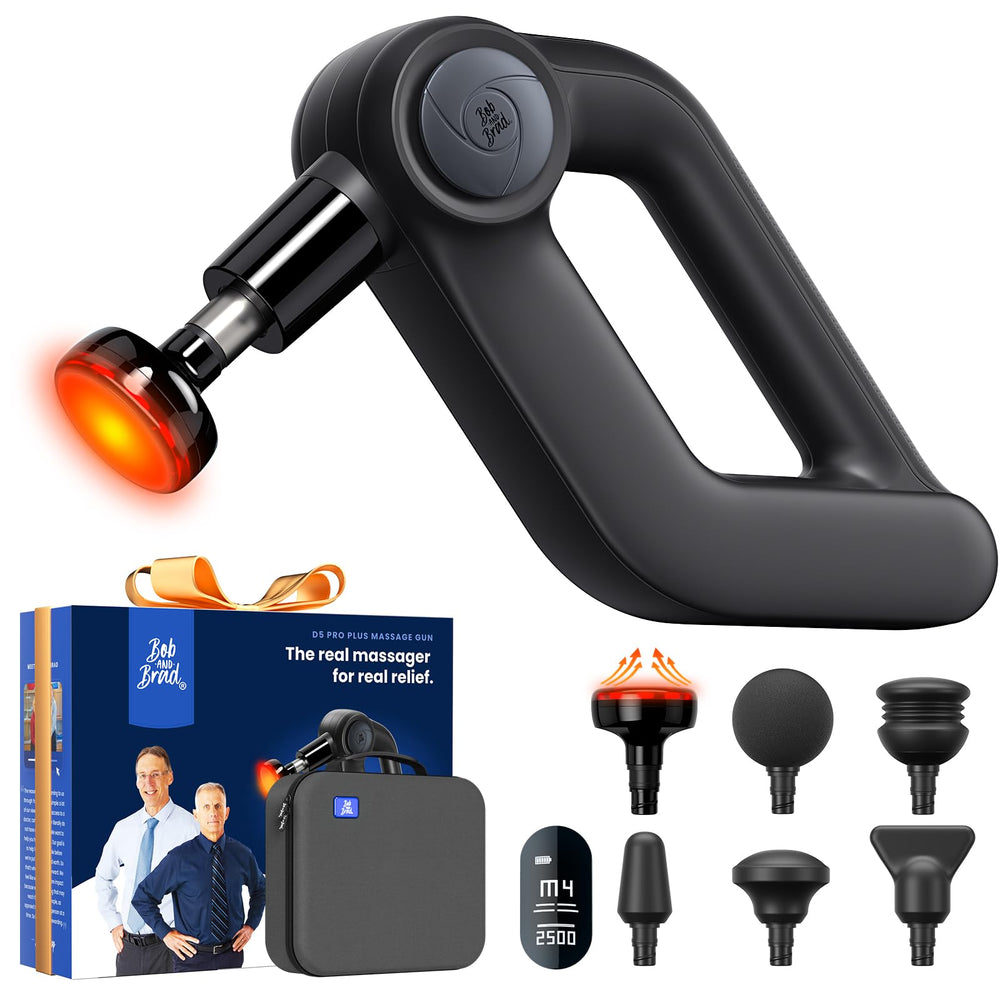 BOB AND BRAD D5 Pro Plus with heat head for targeted warmth and relief.