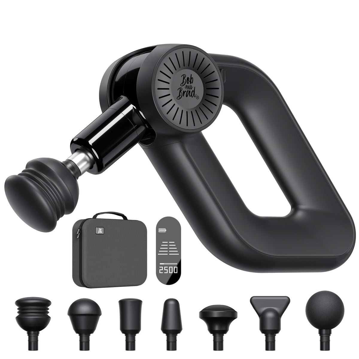 BOB AND BRAD D6 Pro massage gun with 16mm amplitude provides deep tissue percussion.