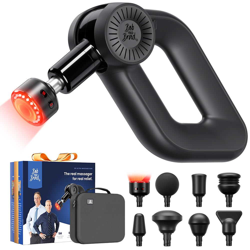 BOB AND BRAD D6 Ultra infrared head heats targeted muscles for relief