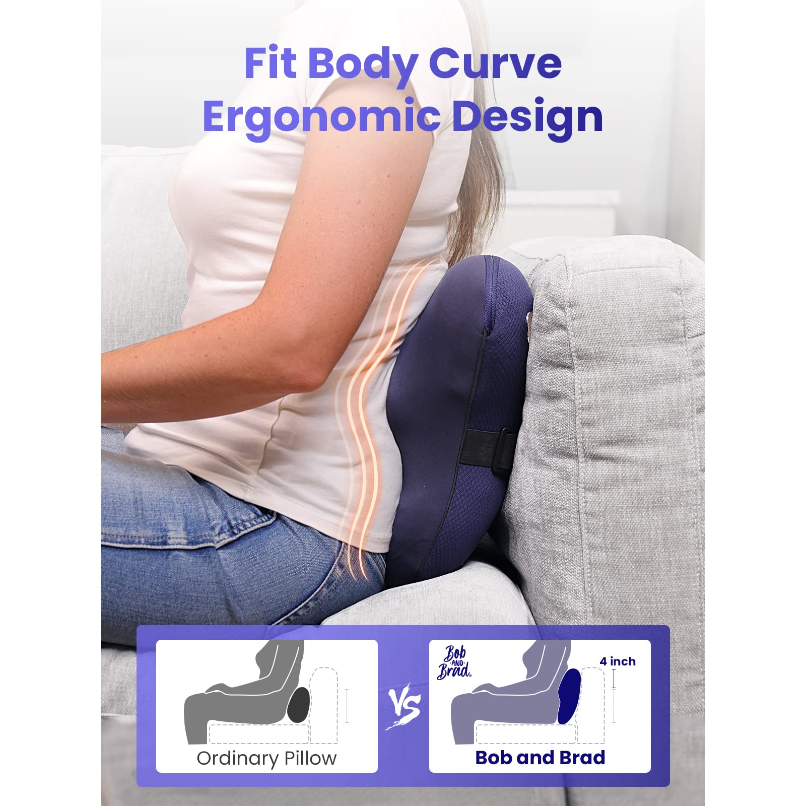 BOB AND BRAD ergonomic neck and back massager for targeted comfort