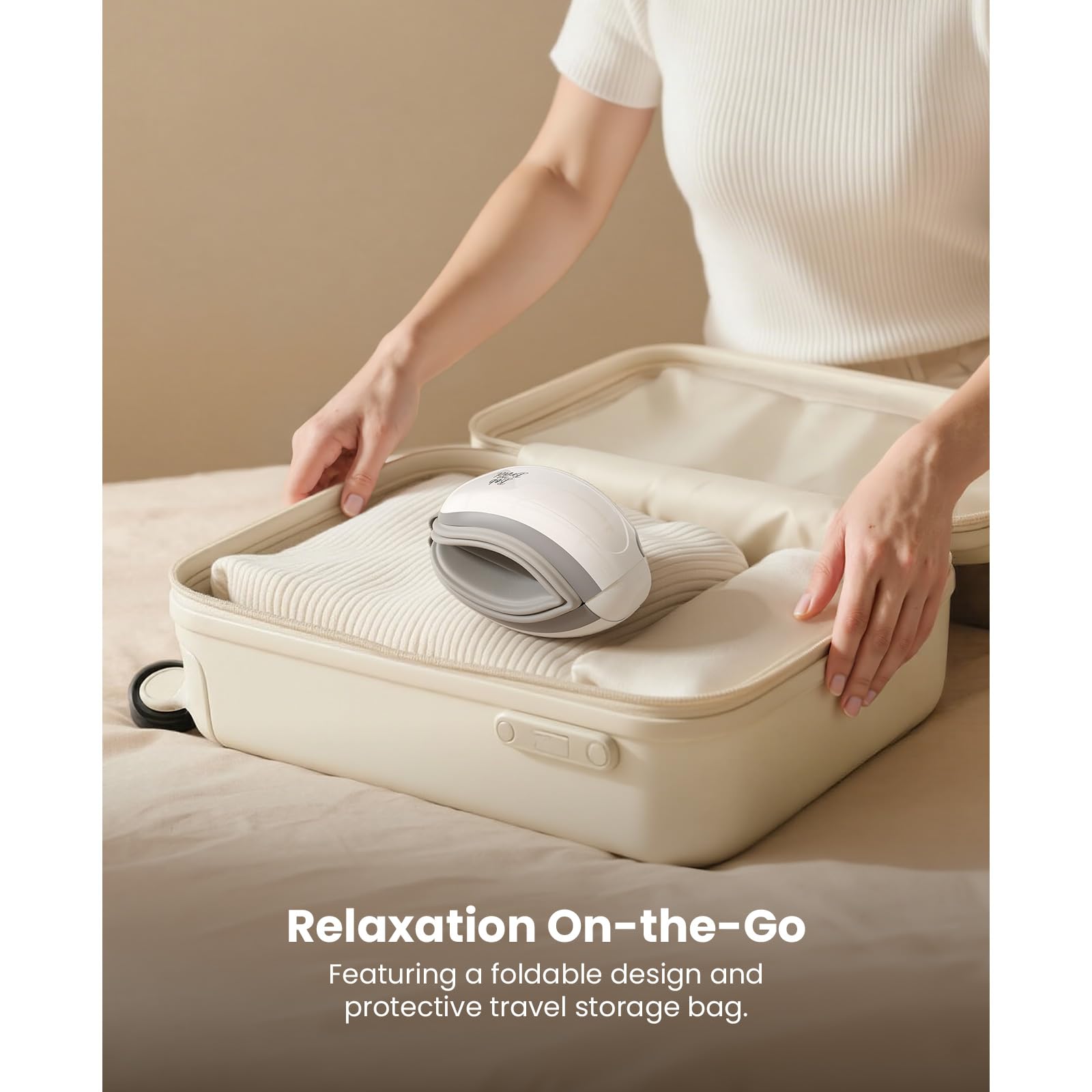 BOB AND BRAD Eye Massager travel case for on-the-go relaxation.