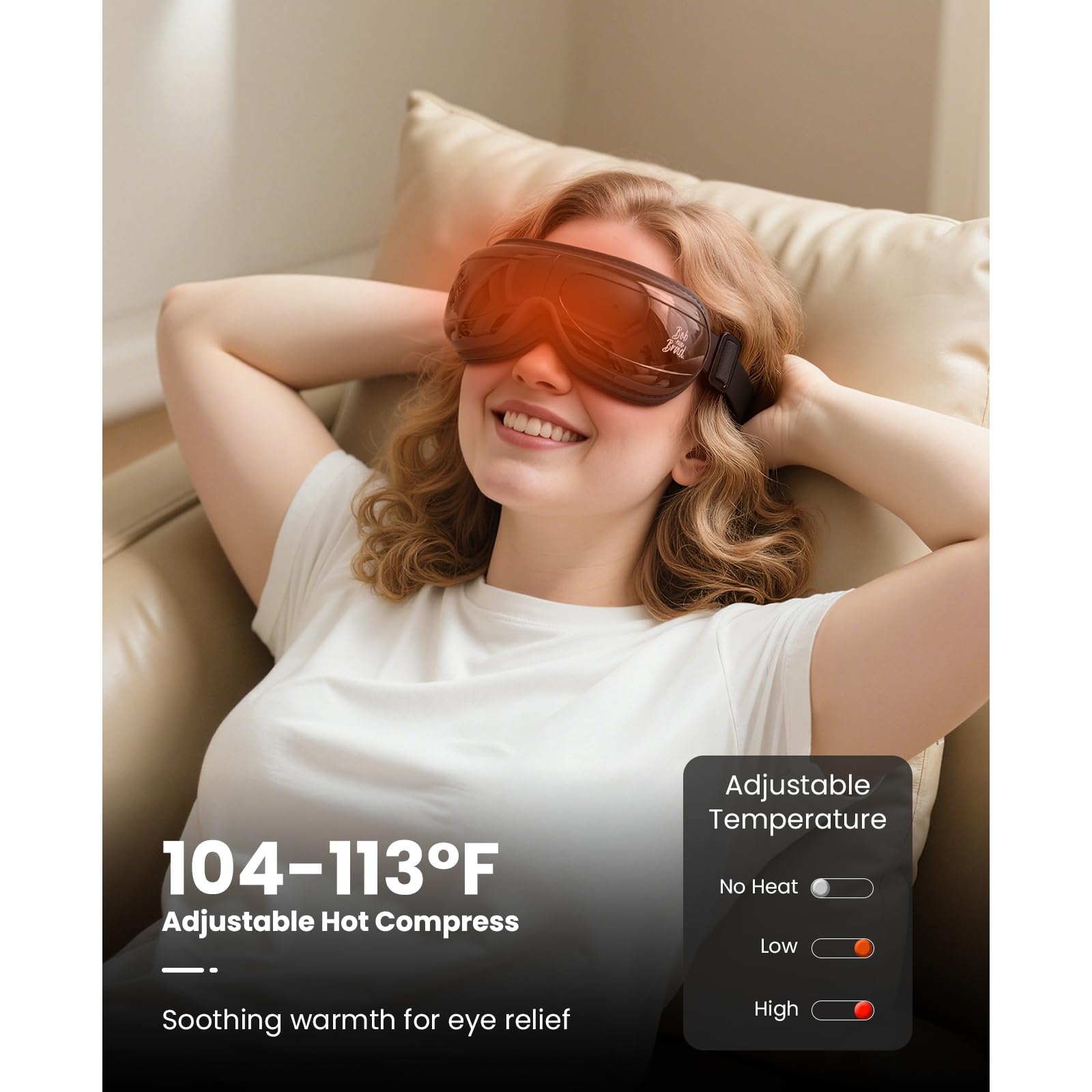 EyeOasis 2 Plus compression massage around eyes to ease tension