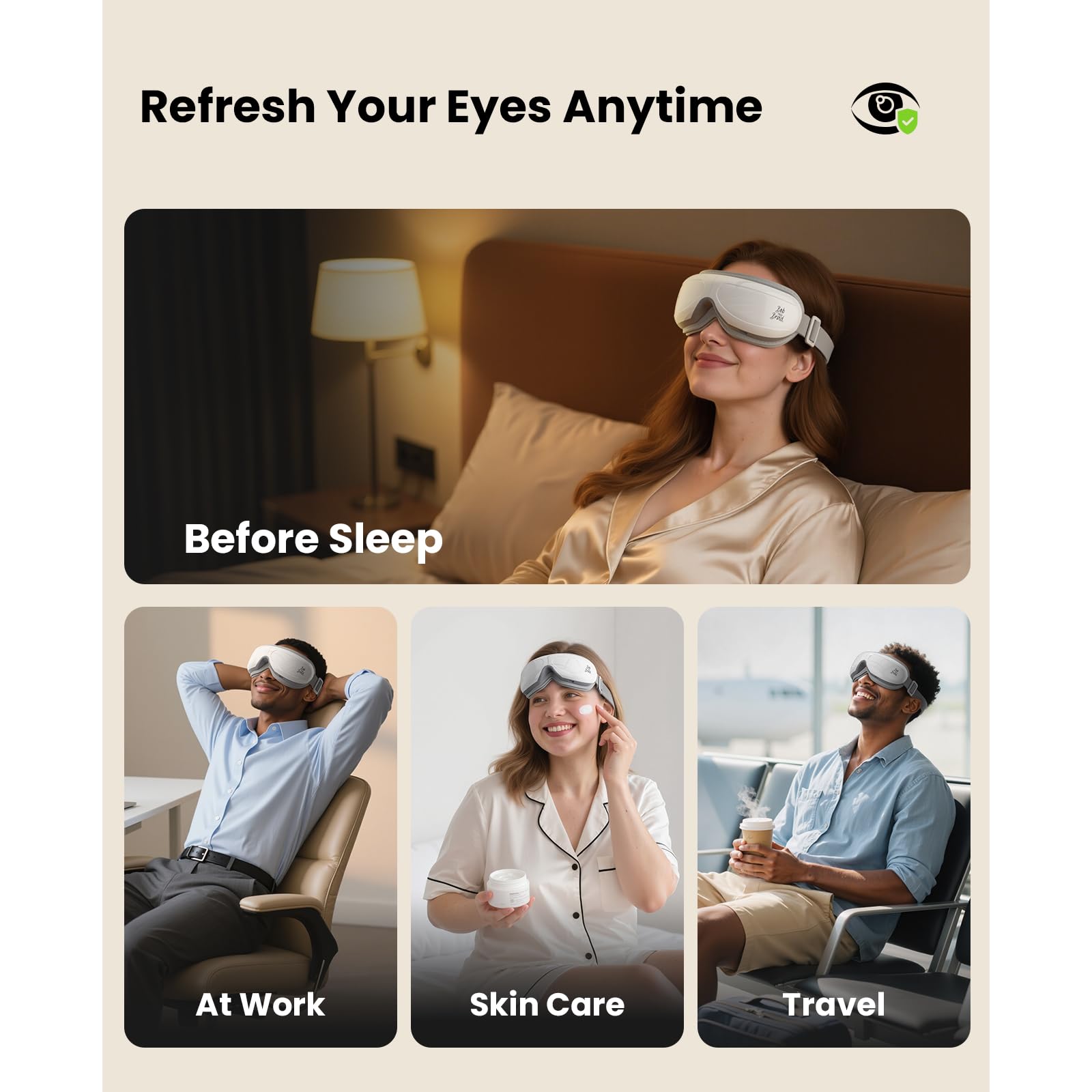 Bob and Brad EyeOasis 2 Plus targets meibomian glands with warm pressure.