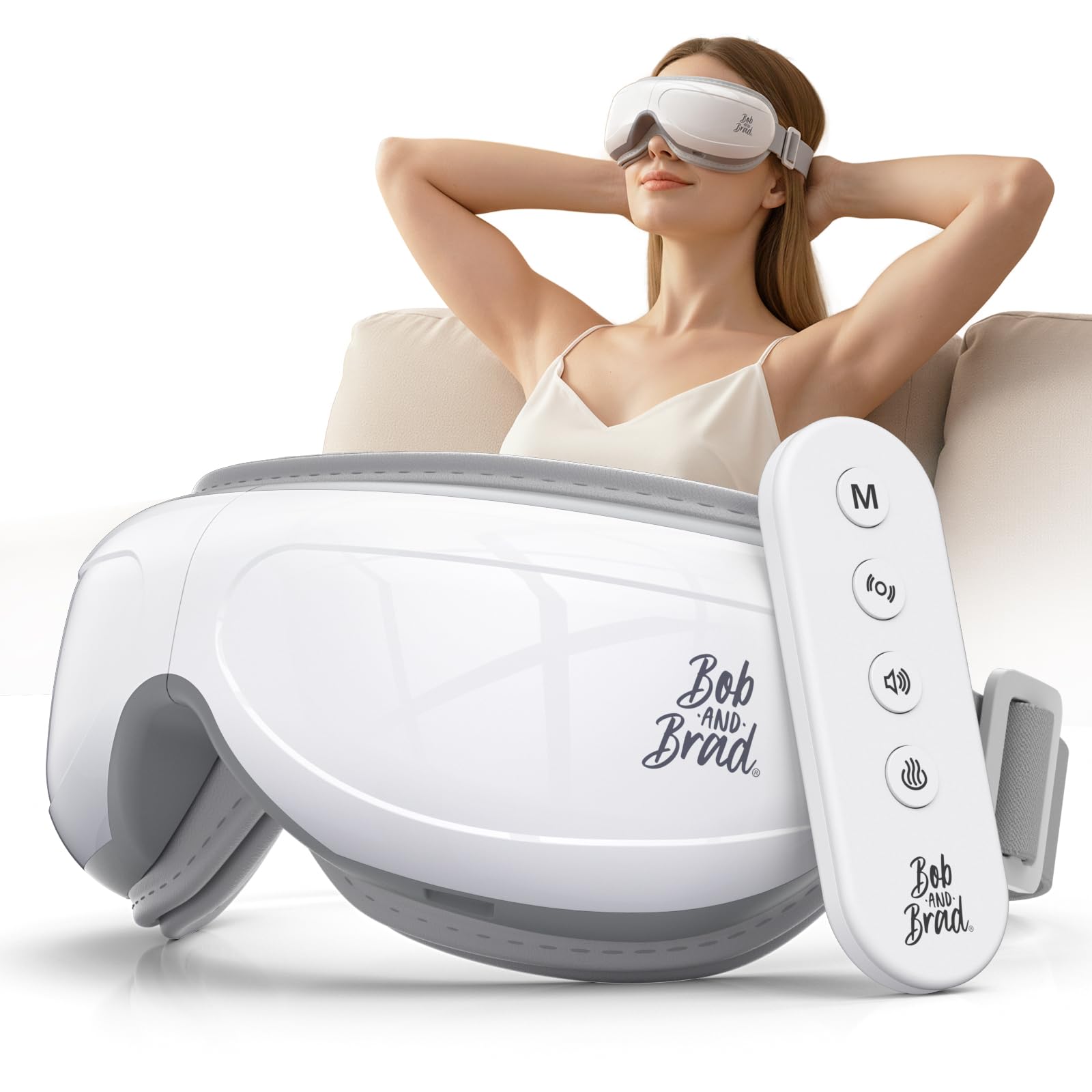 Bob and Brad EyeOasis 2 Plus remote control for easy mode and heat adjustments.