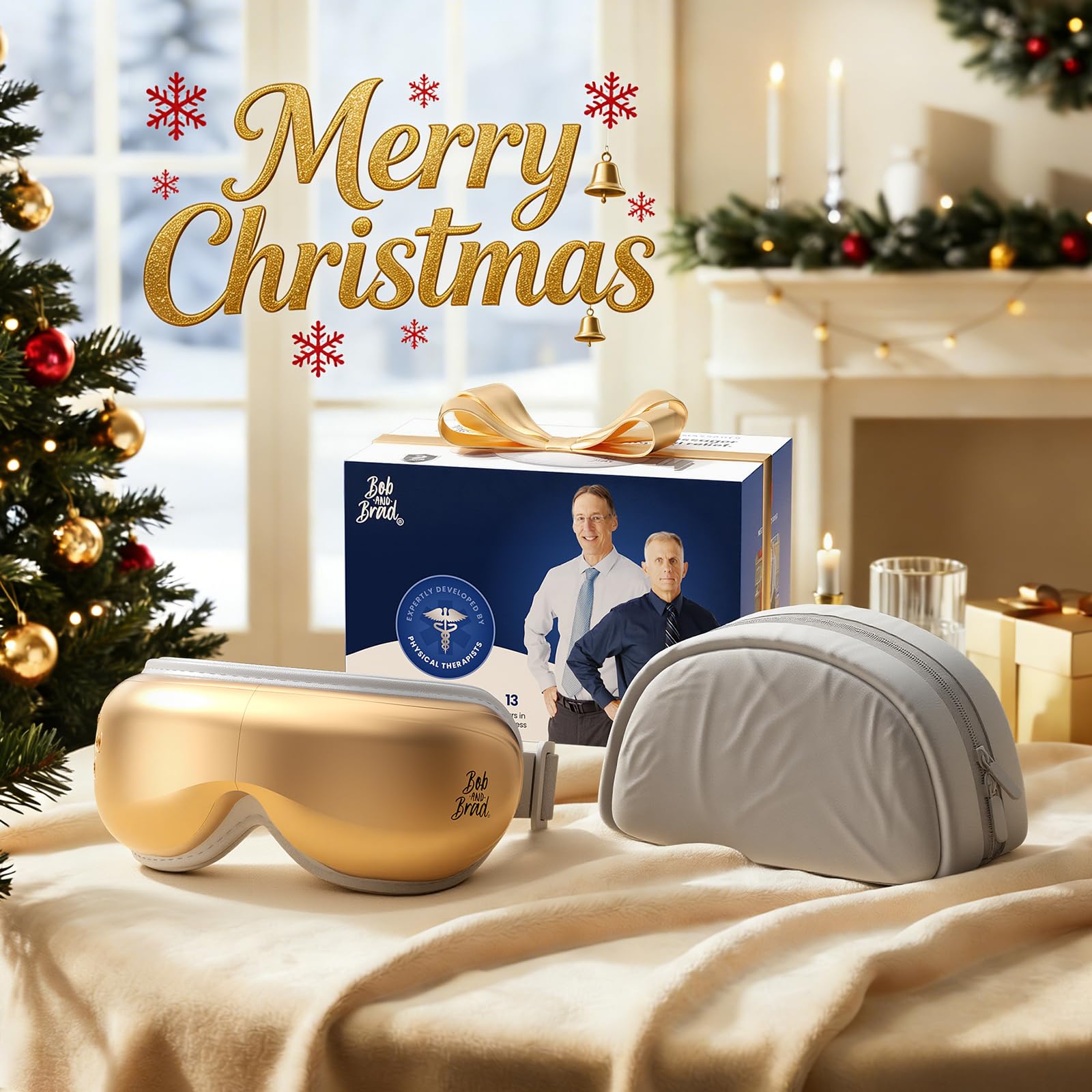 EyeOasis massager connects to phone to play your own playlist during therapy