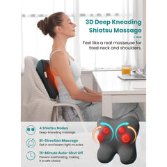Memory foam core provides balanced support in EZBack massager