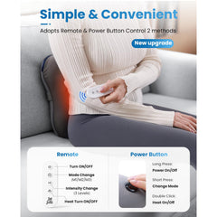BOB AND BRAD EZBack Plus 3D Shiatsu nodes relieve shoulder tension.