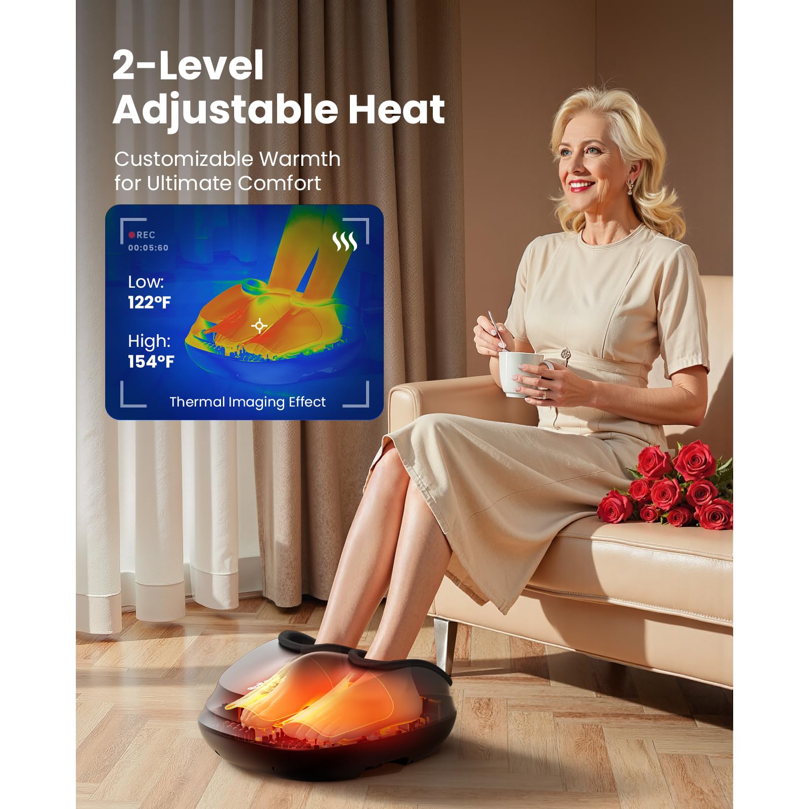 Bob and Brad foot massager shiatsu kneading for deep relaxation