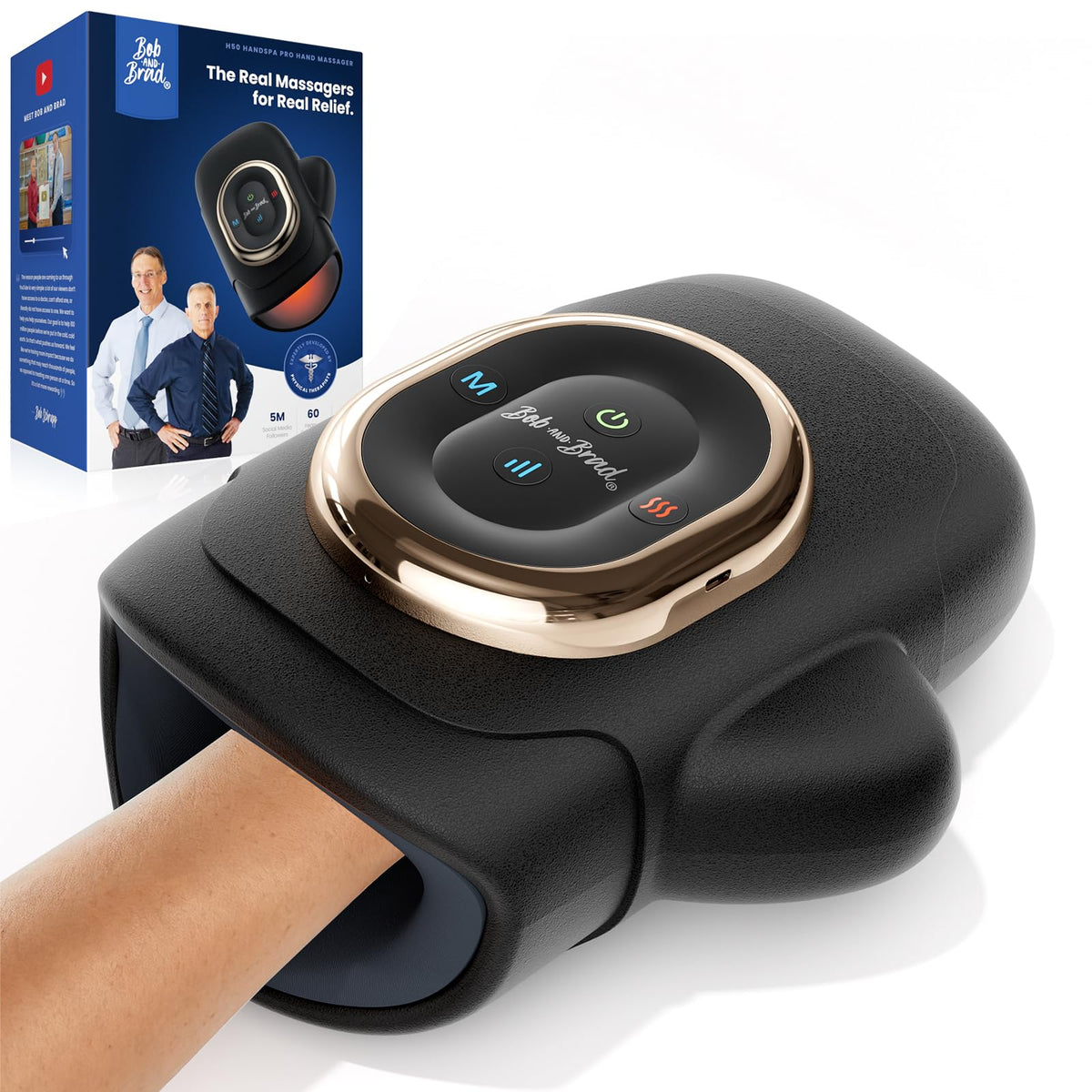 BOB AND BRAD Hand Spa Pro heating in action for soothing warmth on hands.