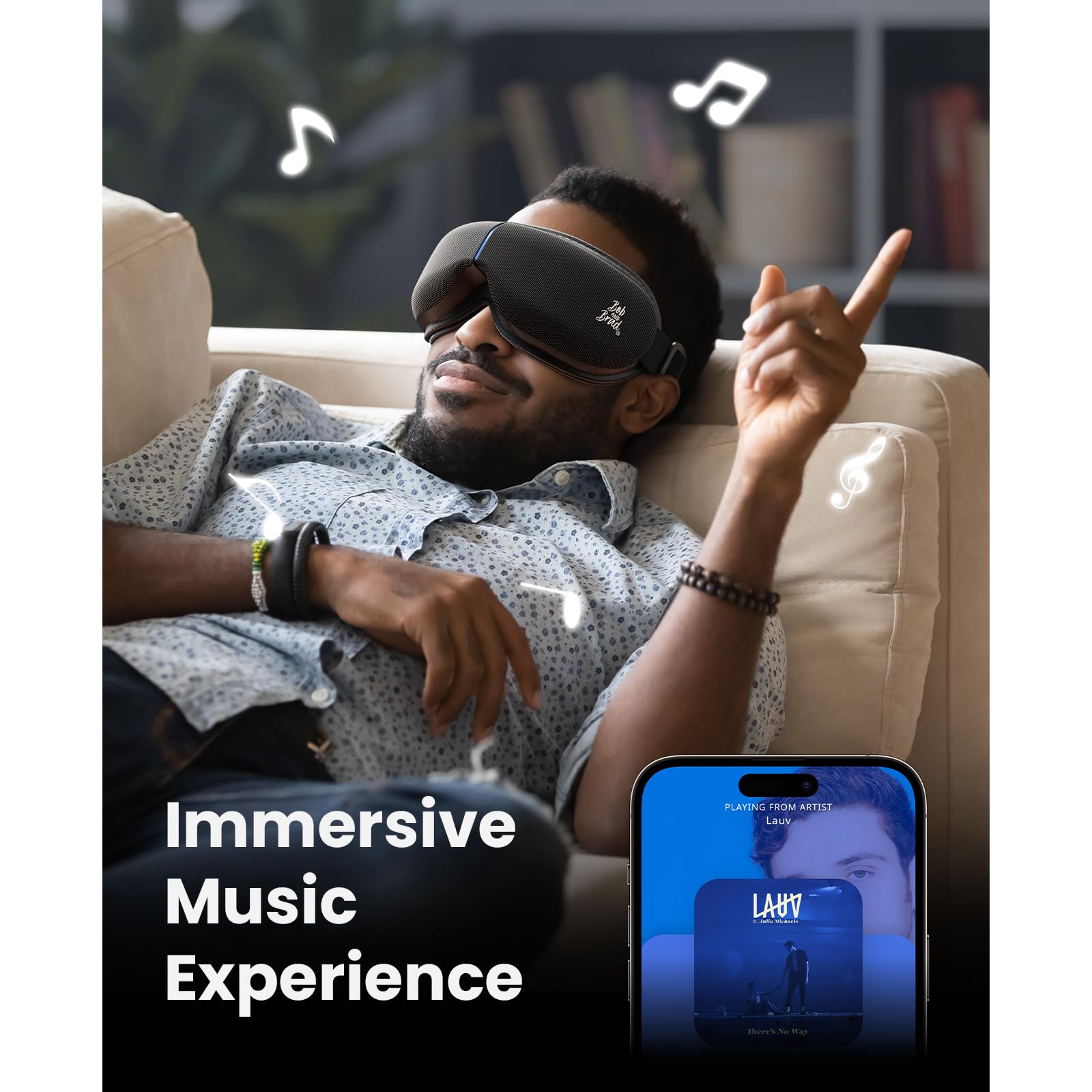 BOB AND BRAD Eye Massager with music playback feature for a calm routine