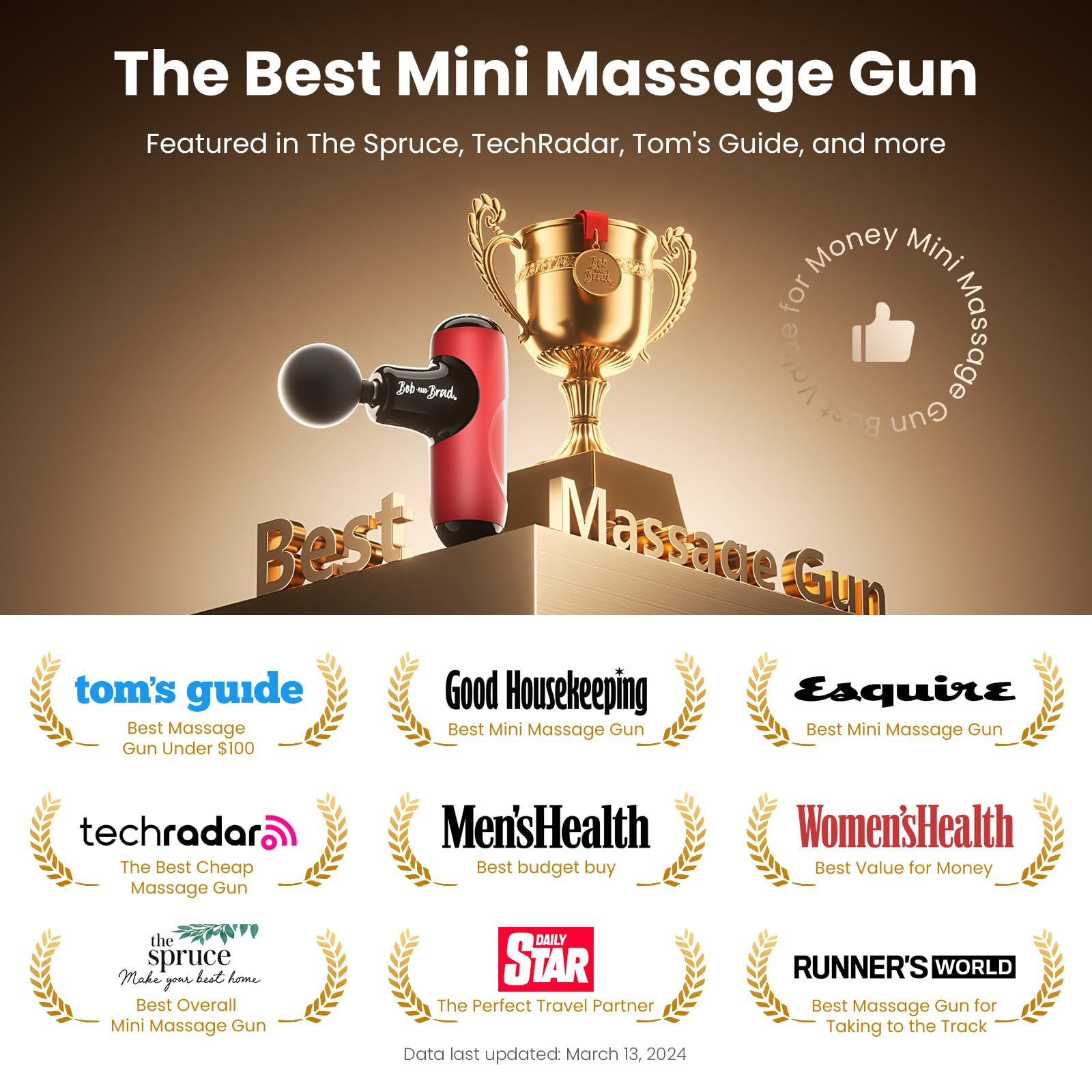 BOB AND BRAD Q2 mini massage gun eco-friendly design for sustainability