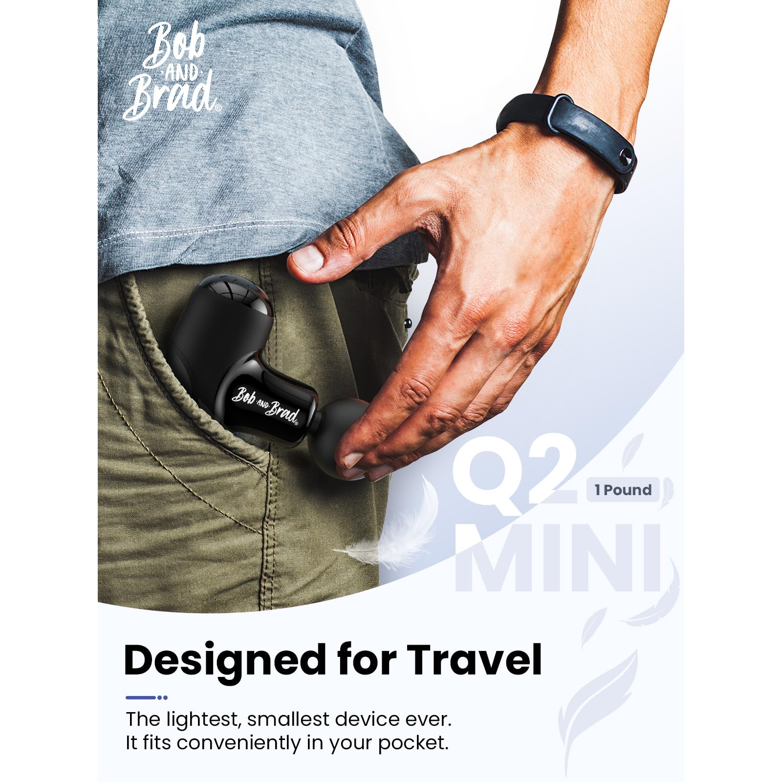 Q2 Mini side view showing ergonomic grip for comfortable sessions