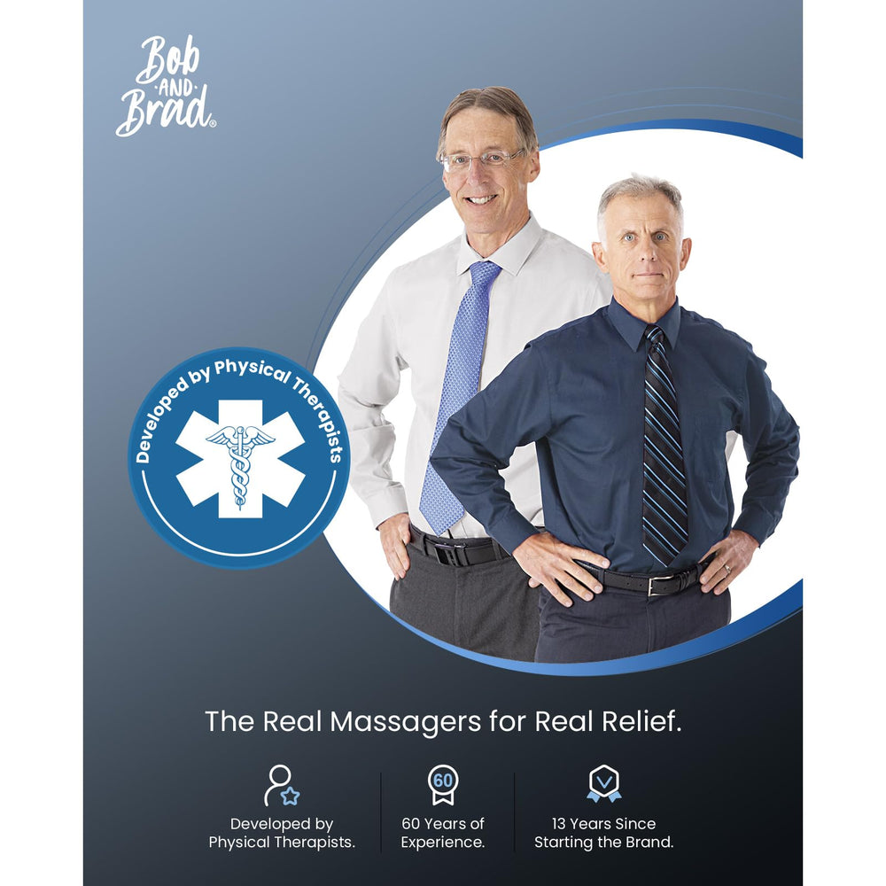 Bob and Brad Q2 Plus mini massage gun features ergonomic ABS with rubber casing to reduce hand fatigue.