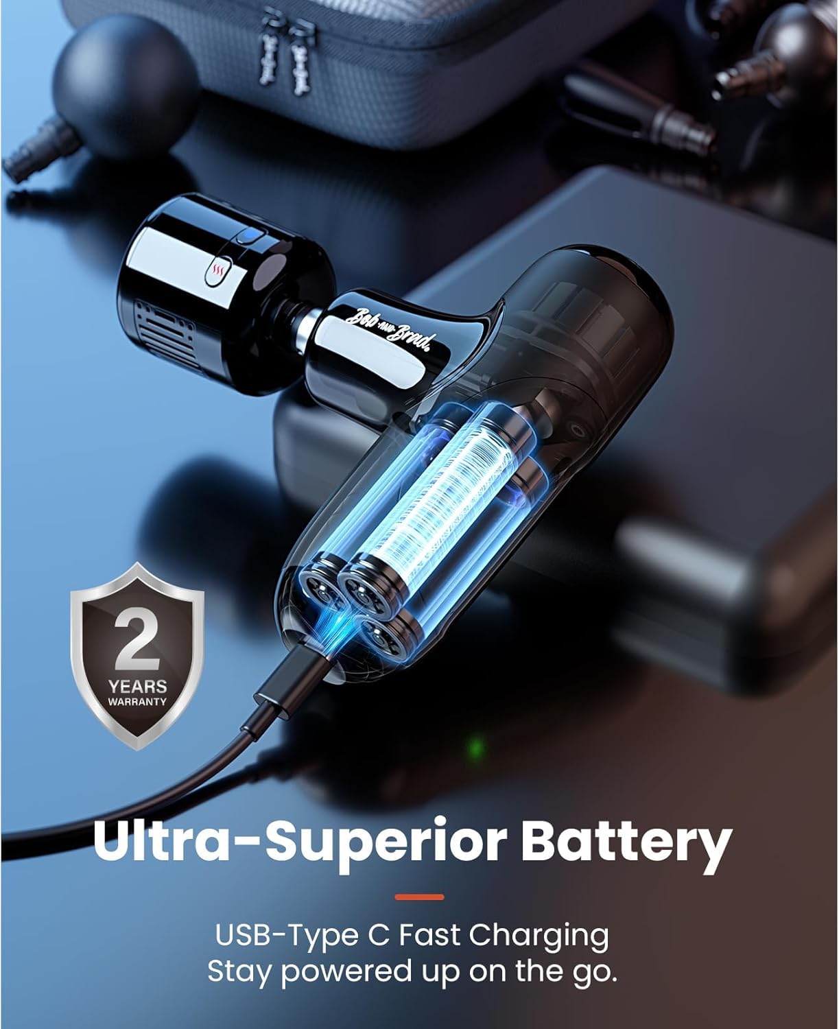 USB-C charging port enables fast recharging anywhere.
