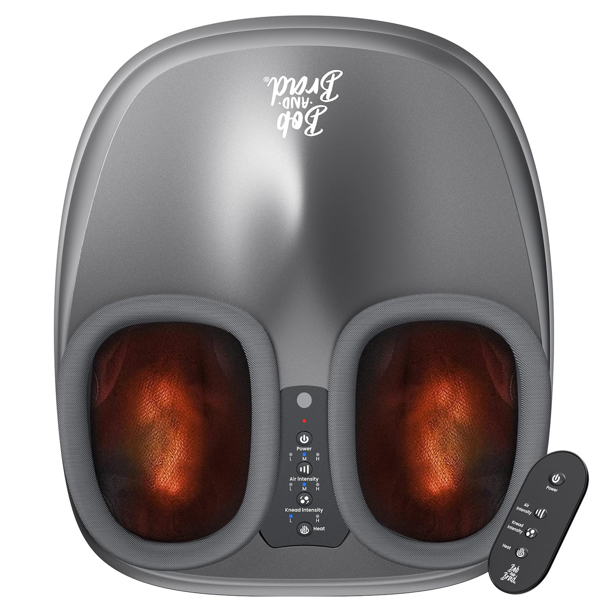 Bob and Brad foot massager with remote for hands-free relaxation at home