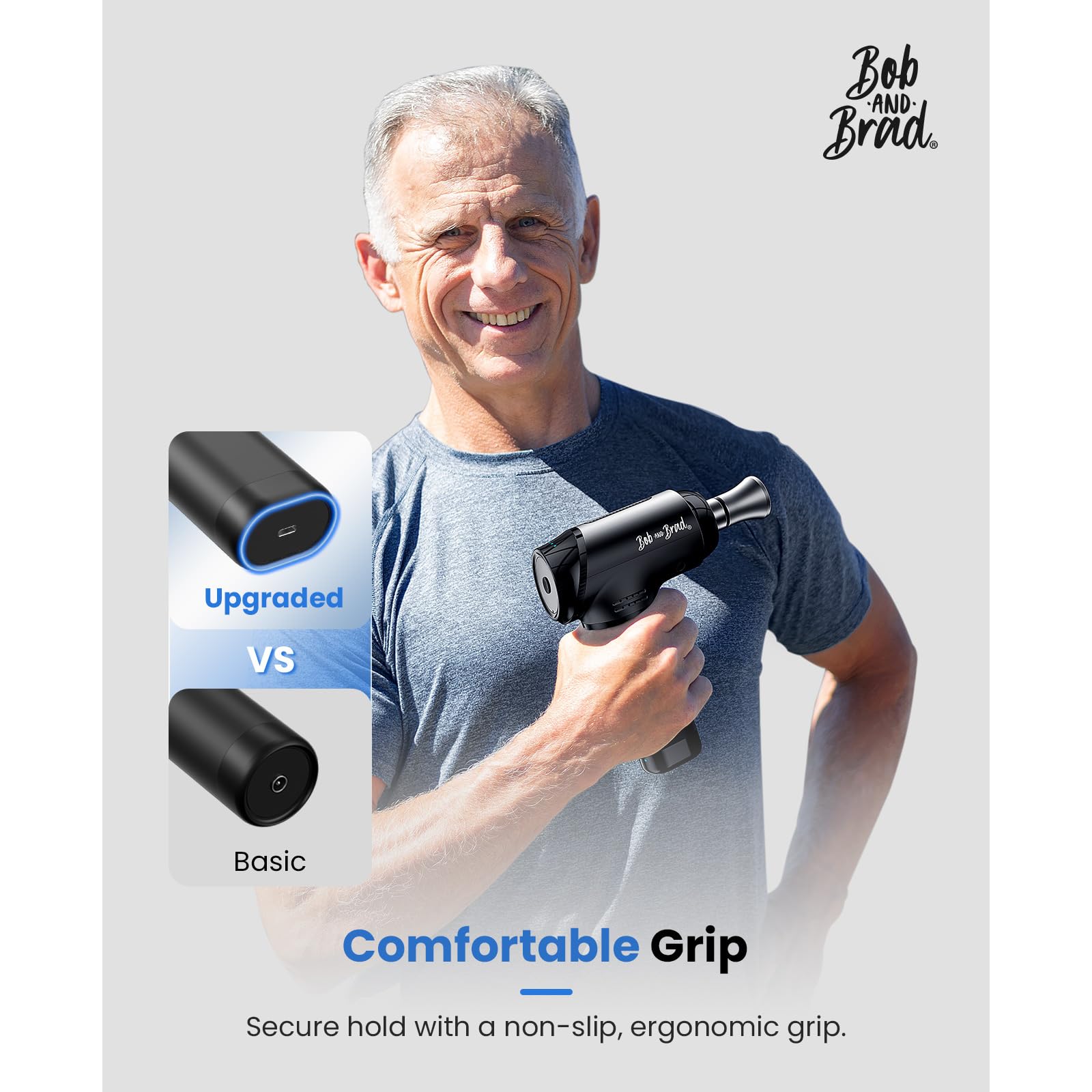 Bob and Brad T2 Max ergonomic silicone handle for comfortable grip