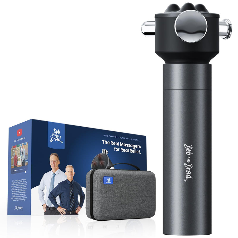 Bob and Brad VibeFlow massager with 116Hz resonance for safe deep fascia relief at home