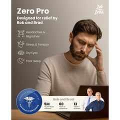 Heat therapy option on Bob and Brad Zero Pro Eye Massager for comforting warmth