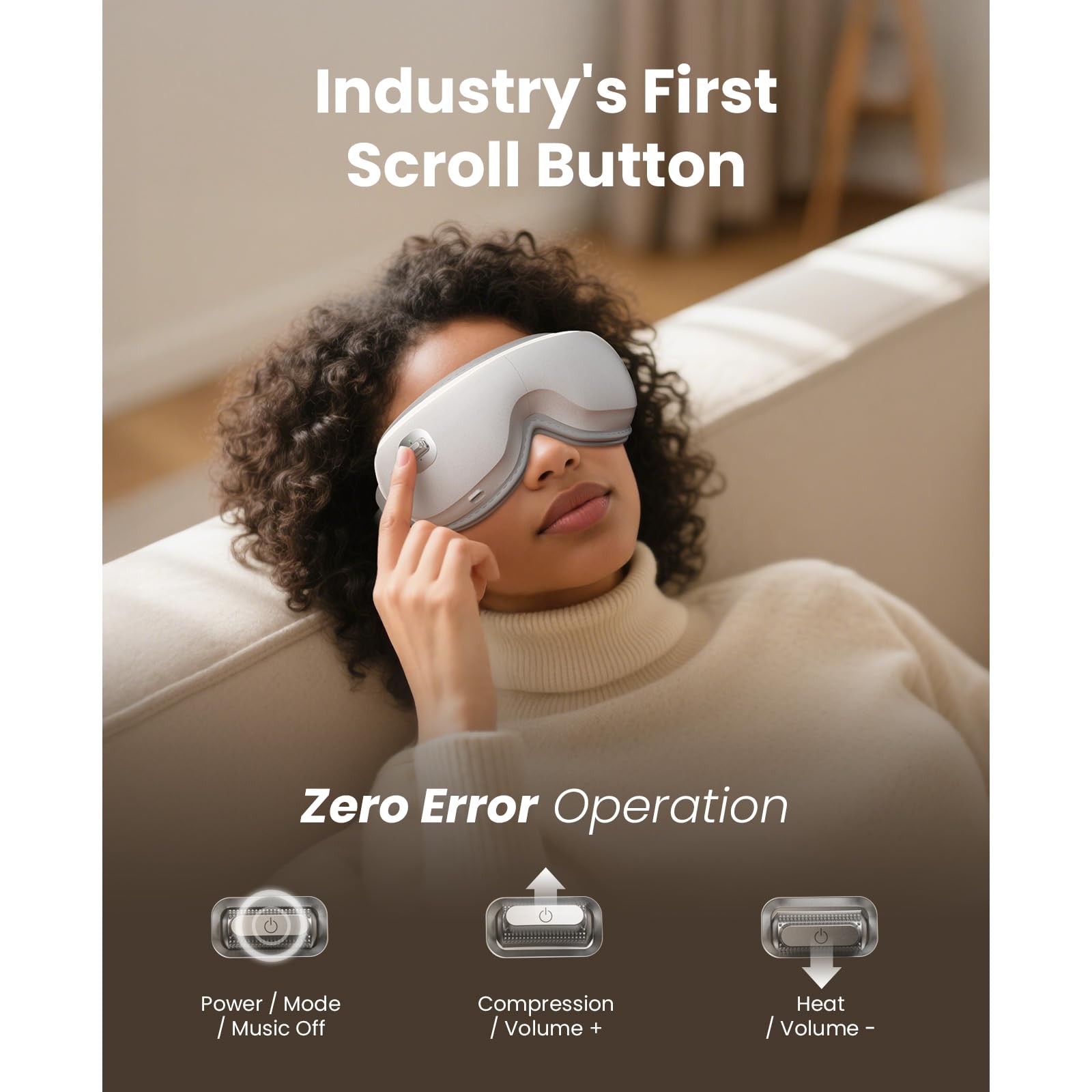 Feather-light 0.6 lb Bob and Brad Zero Pro Eye Massager for weightless wear