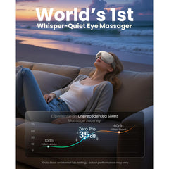 Ultra-quiet operation of Bob and Brad Zero Pro Eye Massager for undisturbed relaxation