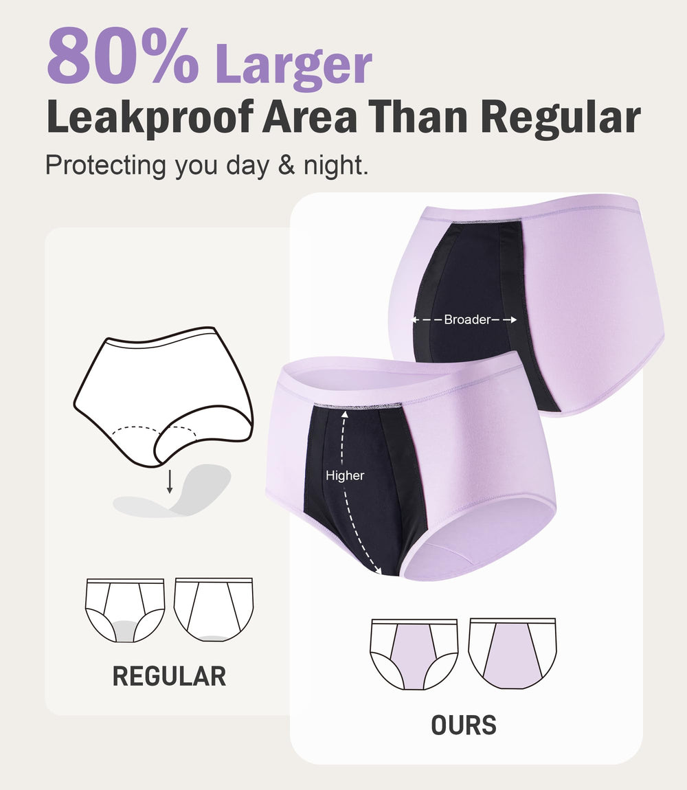 Bobelle Wear high-waist night protection demonstrates full-coverage design.
